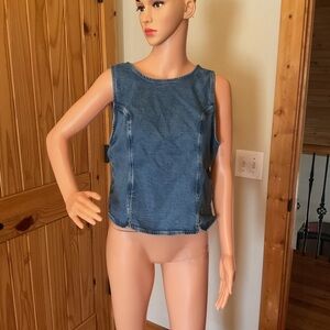 American Eagle Outfitters Blue Denim Tank Top